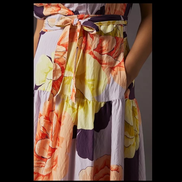 Anthropologie NWT Maeve Floral Wrap Maxi Dress Size 22W. - Picture 3 of 14